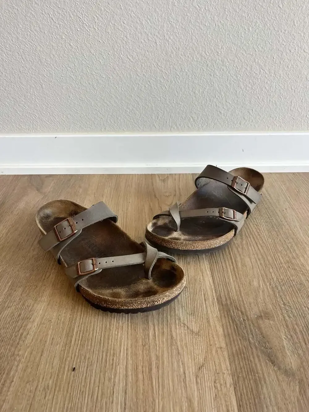 Birkenstock, Mayari Toe-Loop Sandals, Taupe Stone, 41 EU/9.5-10 US